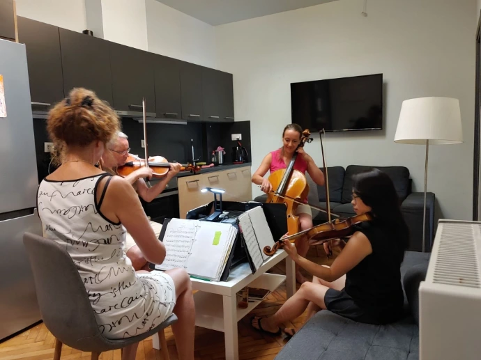 Esterhazy Quartett Proben auf Reisen